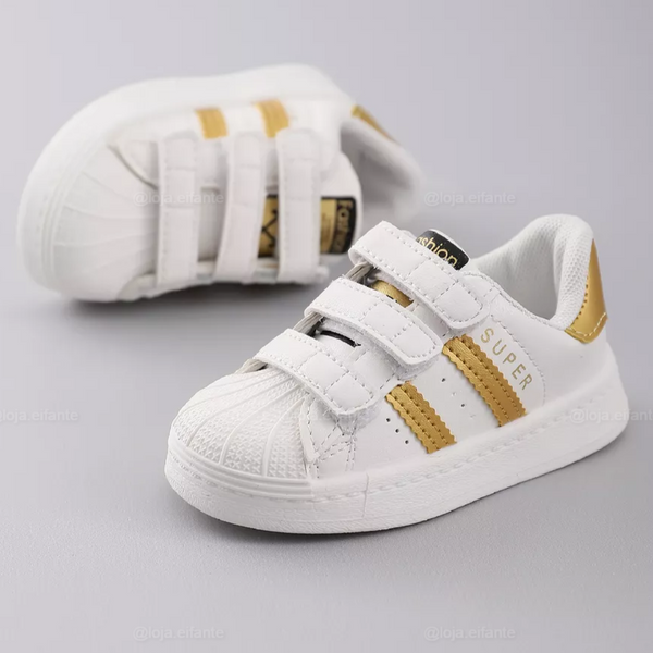 Tênis Infantil Casual Velcro Triplo