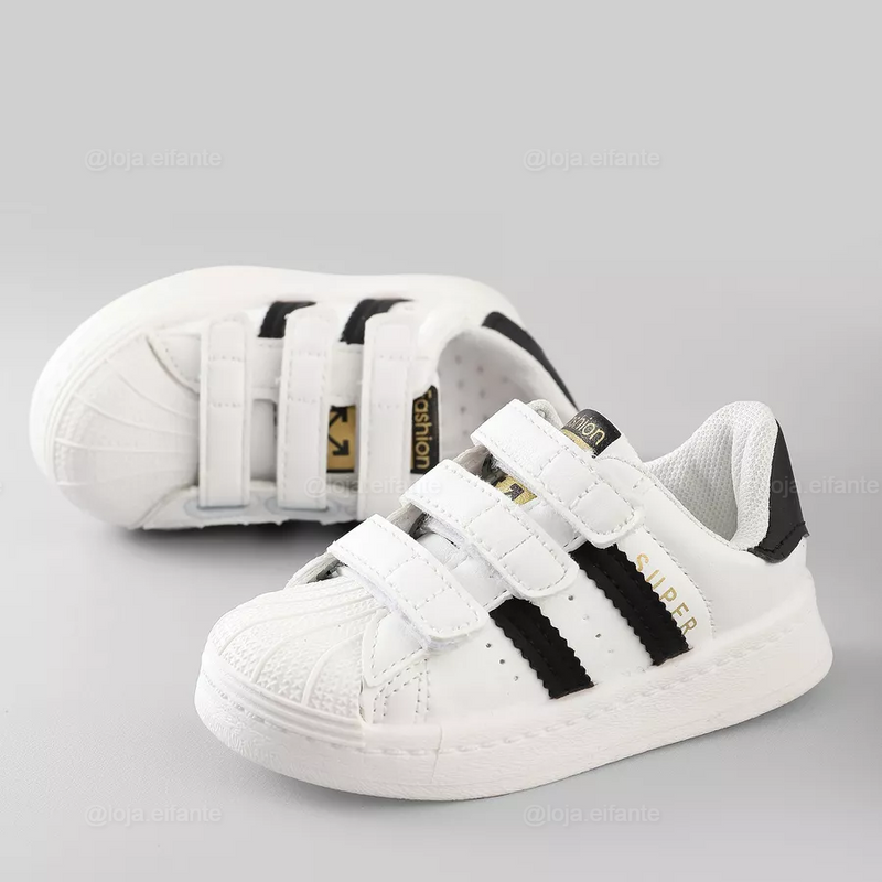 Tênis Infantil Casual Velcro Triplo