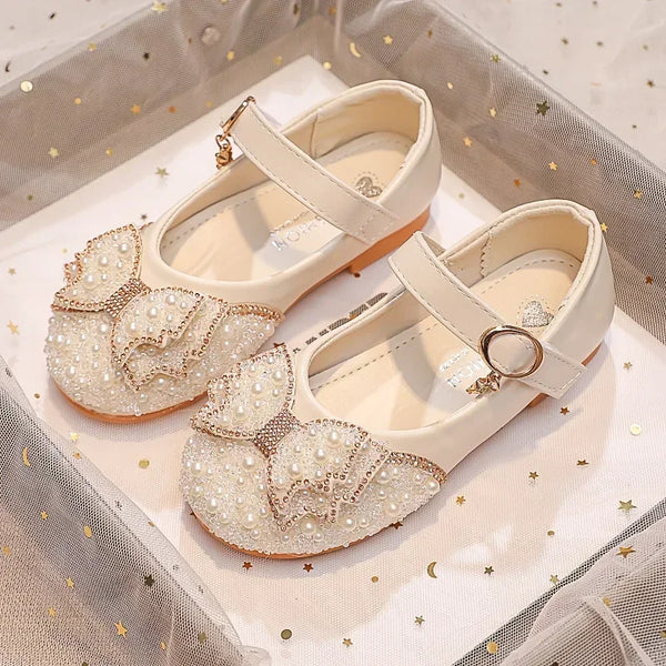 Sandália Infantil Laço com Glitter e Strass