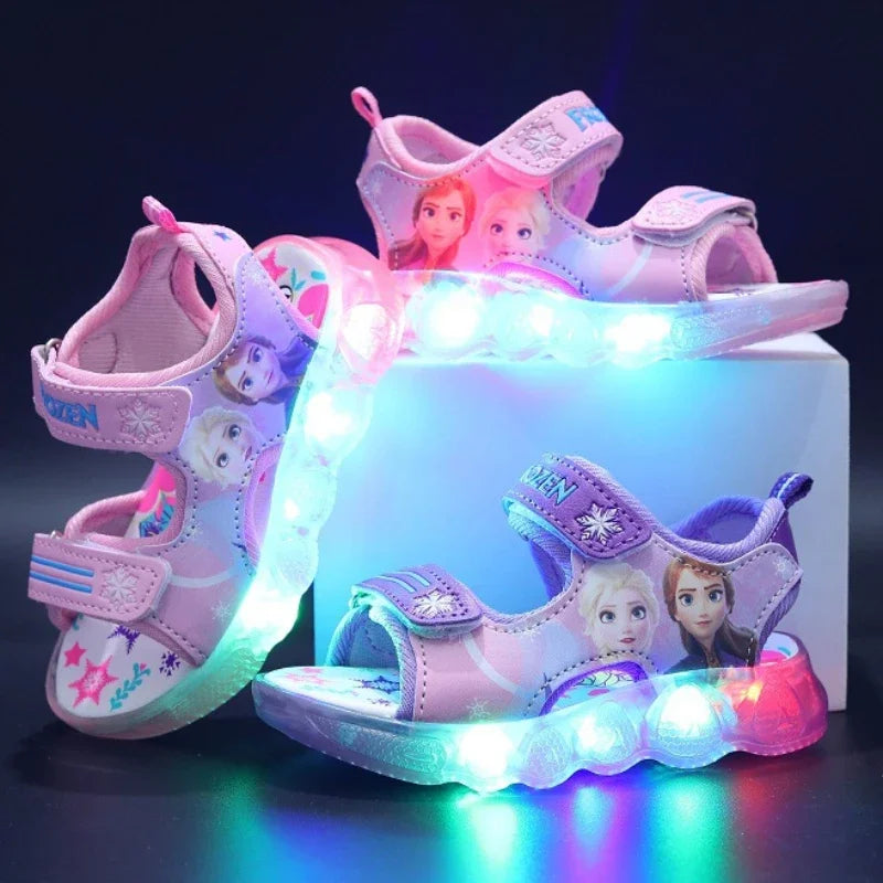 Sandália Infantil Elsa Com Led